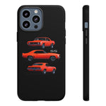 1969 Camaro SS Orange Triple View Muscle Car Tough Phone Case