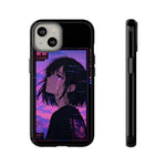 Melancholy Anime Girl Phone Case Vaporwave Tough Case