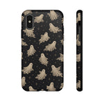 Vintage Ghost Pattern phone case | Halloween spooky stars design