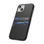 Blue C7 Z06 Sports Car Tough Phone Case Track Style Cover Gift