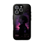 Melancholy Data Poster Phone Case, Glitch Anime Sky Tough Cover