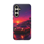 FD RX-7 Retro Sunset Sports Car Tough Case | Neon Vaporwave Beach Drive