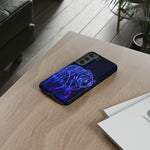 Neon Blue Tiger phone case | tough protective cover