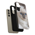 Ragdoll Kitten Phone Case, Blue Eyes Macro Portrait Cover, Gift