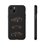 Trans Am Phone Case Black Gold, Three-View Vector Tough Cover