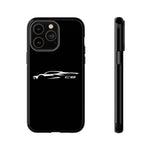 White C8 Phone Case for Chevy Fans, Tough Protective Cover