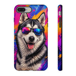 Cool Husky Sunglasses Portrait Tough Phone Case - Abstract