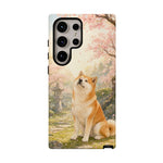 Akita under Cherry Blossoms Dog Breed Phone Case