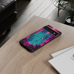 Neon Flamingo Pool Vaporwave Art Tough Phone Case