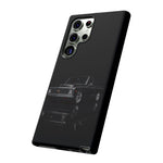 Black Classic C10 Truck Phone Case | Vintage Pickup Reflection, Minimal Auto Design