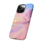 Pastel Beach Sunset Haze Vaporwave Art Tough Phone Case