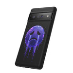 Glitch Sad Face Phone Case, Anime Melt Static Tough Cover