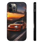 Supra MK4 Orange Touge Night JDM Speed Art Tough Phone Case