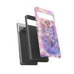 Cherub Cloud Throne Phone Case, Pastel Marble 3D Render Cover