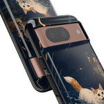 Turkish Van Swimming Cat Tough Case | Whimsical Night Pond, Lily Pads, Ducks