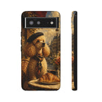 Poodle in Beret Phone Case | Vintage Paris Café Illustration