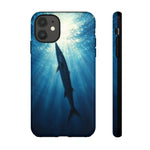 Barracuda Silhouette Phone Case, Sunlit Marine Art Tough Cover