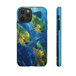Mahi Mahi School Phone Case, Dorado Fish Frenzy Cover for Anglers