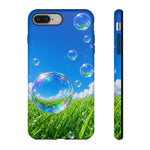 Bubbles Over Grass phone case | Tough Cover