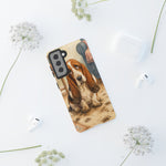 Guilty Basset Hound Phone Case, Muddy Watercolor Art Cover