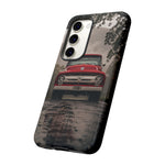 F100 Phone Case, Red White Classic Truck Foggy Road Cover, Gift