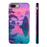 Japanese Landscape Rocks Water Vaporwave Phone Case – Nature Aesthetic