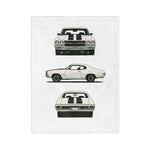 1970 Chevelle SS 3-View Microfiber Throw Blanket Classic Muscle Car