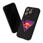 Synthwave Sunset Triangle Phone Case Retro Vaporwave Case