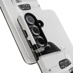 White MK4 Supra Phone Case, Retro 90s JDM Tough Cover for Car Enthusiasts
