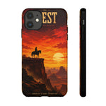 Western Sunset Cowboy Phone Case | Rugged Protective Cover