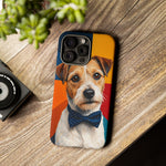 Dapper Terrier Portrait Tough Phone Case - Color Block Art