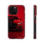 Red Mustang Art Phone Case, GT500 American Muscle Car Tough Cover