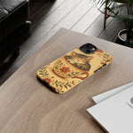 Teacup Cat Phone Case, Cozy Folk Illustration Art Cover