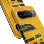 Yellow Skyline Phone Case, R34 GTR 90s JDM Legend Tough Cover for Men Gift