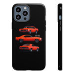 1969 Camaro SS Orange Triple View Muscle Car Tough Phone Case