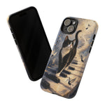 Piano Cat walking on keys Tough Case | Phone cover, musical cat art