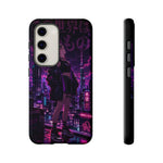 Anime Girl Neon City Tough Phone Case Cover Gift