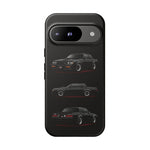 Black GNX Phone Case, Three-View Muscle Car Vector Tough Cover