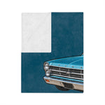 1967 Fairlane Car Illustration Blanket | Vintage Auto Velveteen Throw