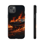 Black Charger Classic Muscle Flames Tough Phone Case Cover Gift