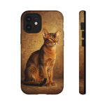 Abyssinian Warm Ticked Portrait Art Tough Phone Case
