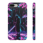 Neon Samurai Katana Rain Vaporwave Art Tough Phone Case