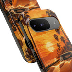 Orange Corvette C3 Stingray Sunset Palms Phone Case