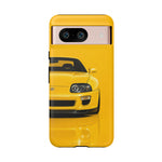 Yellow Supra Phone Case, MK4 90s JDM Legend Tough Protective Cover for Men