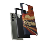 Retro Sunset Countach phone case | Sports car tough cover