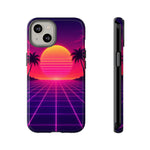 Classic Grid Sunset Vaporwave Art Tough Phone Case