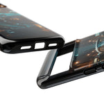 Vintage Teal 1957 Bel Air Classic Car Tough Case | Retro Rainy City Phone Cover