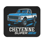 Cheyenne Super K10/C10 Truck Mouse Pad 9x8, Vintage 4x4 Pickup Art, Smooth Glide, Non-Slip Rubber Base, Slim 1/16 in Desk Mat