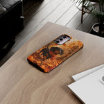 Dachshund Autumn Stroll Dog Tough Phone Case
