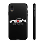 R34 Skyline Japanese Flag Race Car Phone Case | JDM GT-R Tough Cover